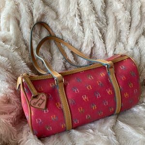 LIKE NEW Dooney & Bourke Pink Monogram Barrel Bag